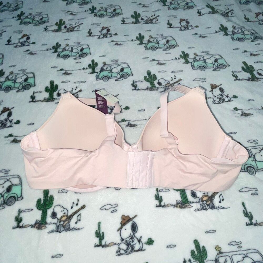 New with tags Cacique True embrace collection blush pink T-shirt bra size 44D - Picture 5 of 12